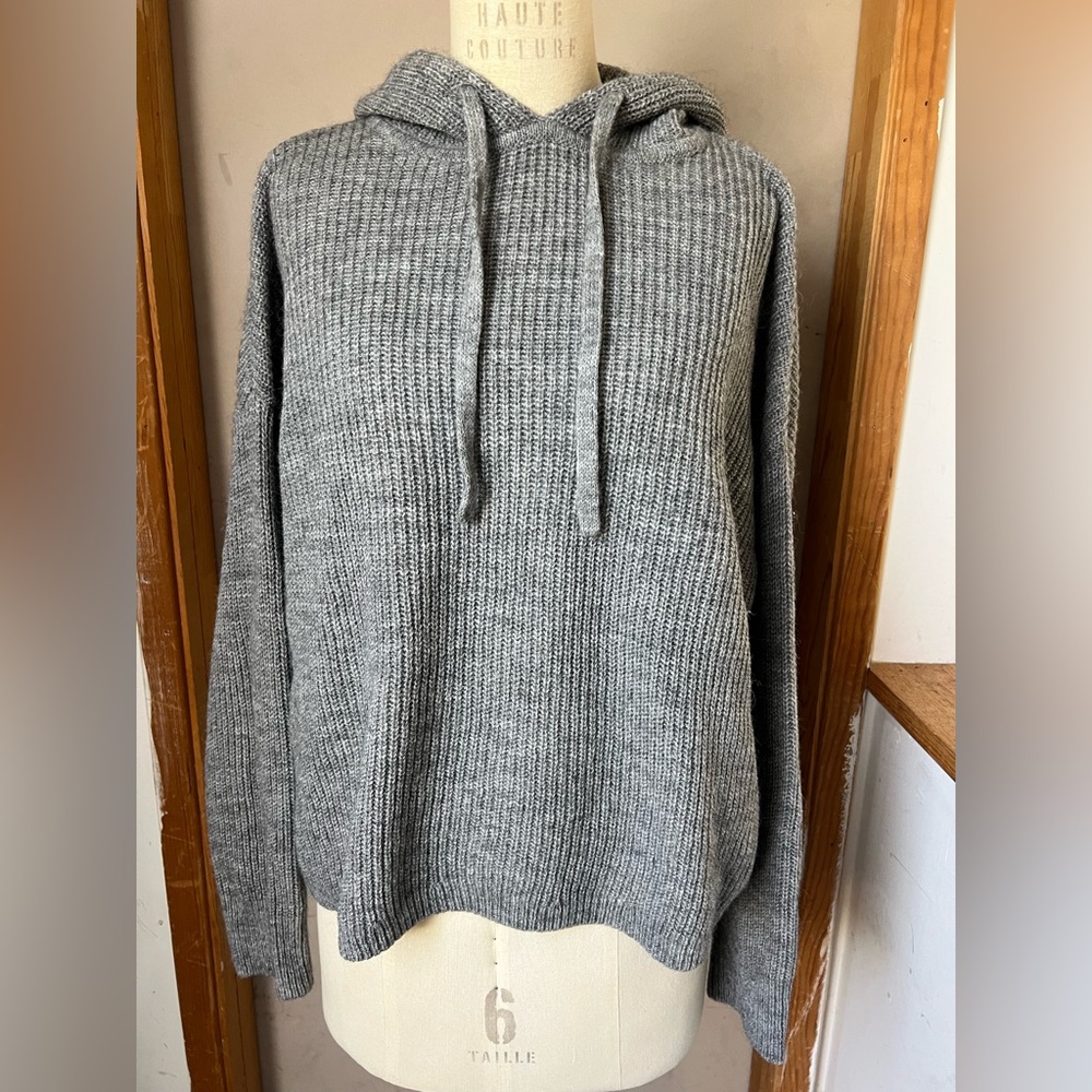 $375 Jenni Kayne Wool & Alpaca Fisherman’s Hoodie - Size M